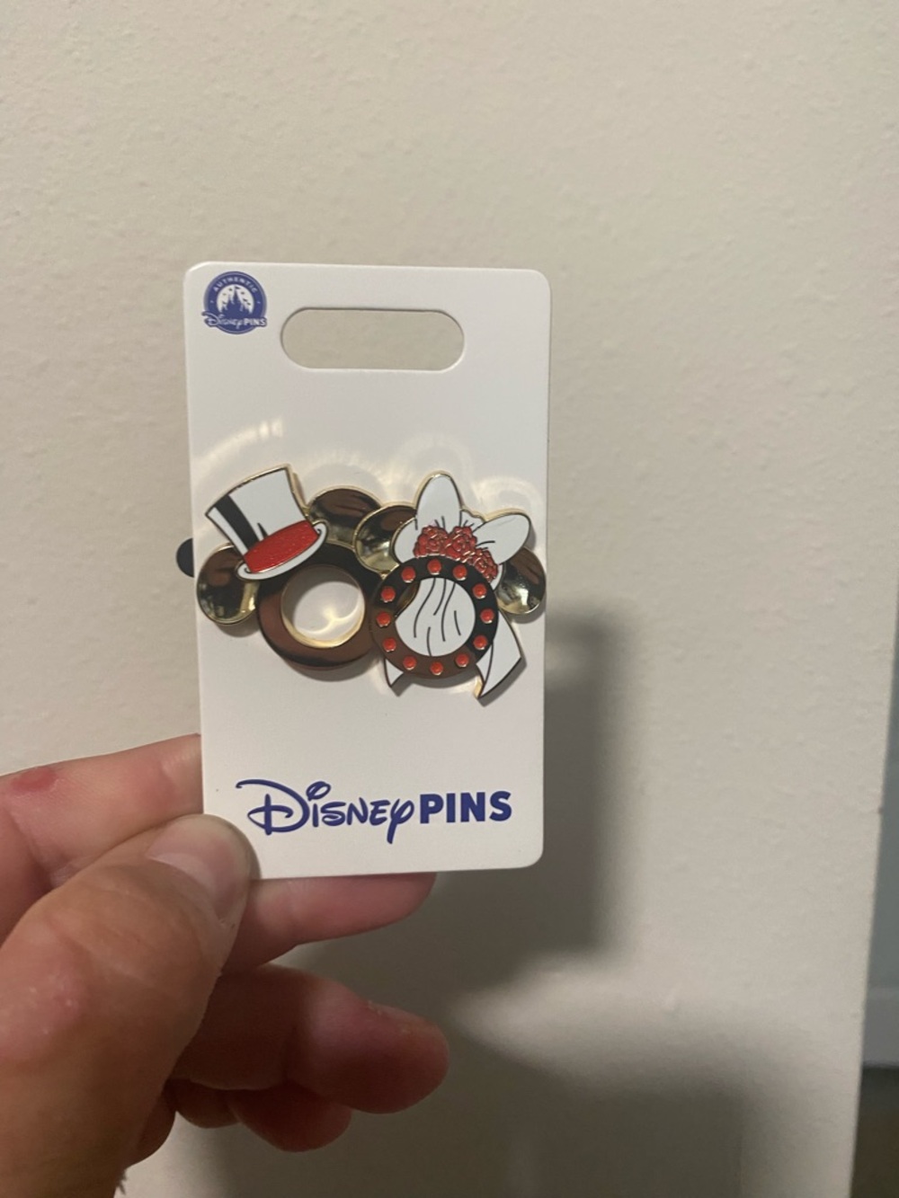 2026 Disney Parks Mickey & Minnie Mouse Gold Wedding Rings Open Edition OE Pin